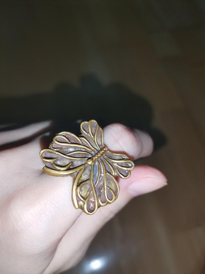 Download 3d Butterfly Ring Women S Fashion Accessories On Carousell