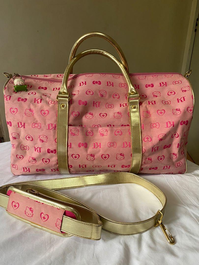 Authentic Sanrio Hello Kitty Duffle bag with strap Women s Fashion Bags Wallets Cross body Bags on Carousell