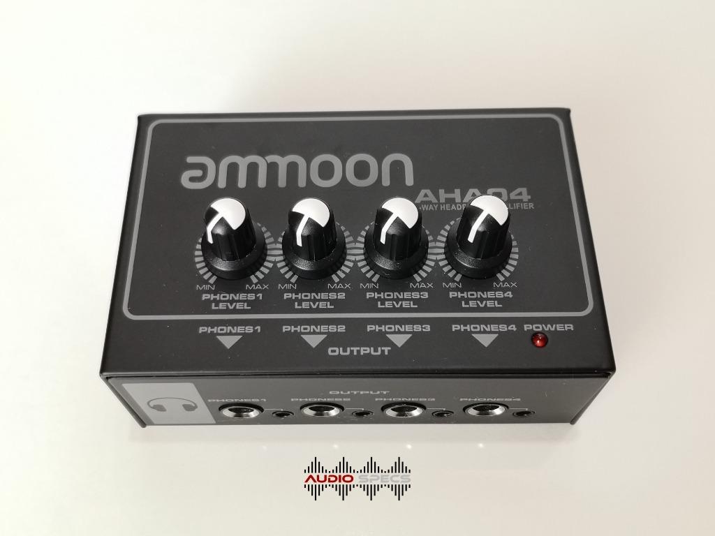ammoon AHA04 Portable 4 Way Headphone Amplifier