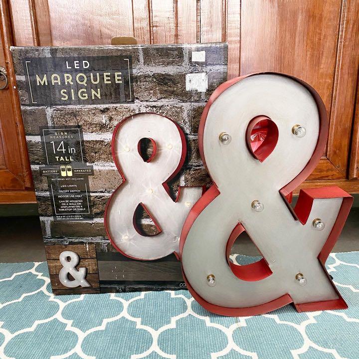 Ampersand Letter Sign with Led lights (Category: Vintage Collectibles) located in Cainta. Submitted by sewingnook (Listing ID 1071345829, Image 2). Description: Ampersand Led Sign 14 inches tall Battery operated 2 AA batteries not included P699.