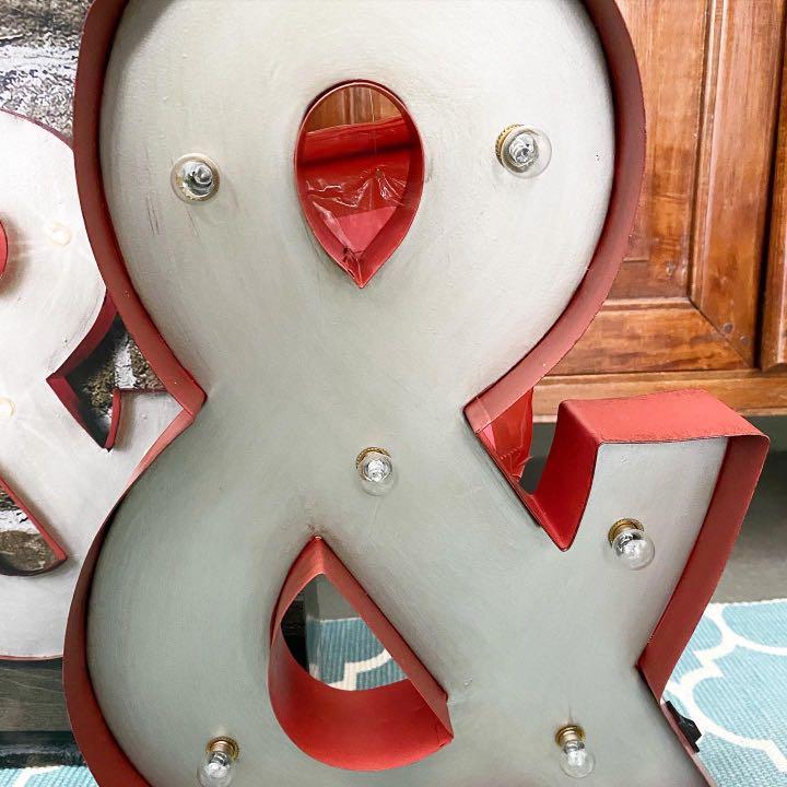 Ampersand Letter Sign with Led lights (Category: Vintage Collectibles) located in Cainta. Submitted by sewingnook (Listing ID 1071345829, Image 3). Description: Ampersand Led Sign 14 inches tall Battery operated 2 AA batteries not included P699.