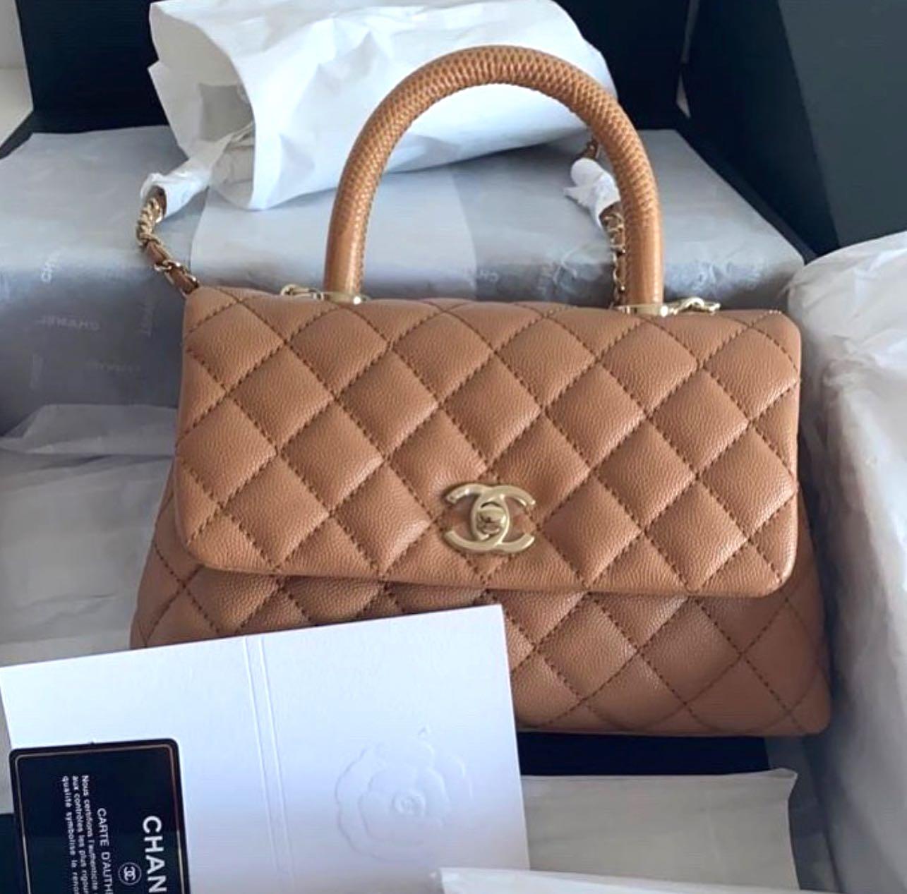 Brand New Chanel Coco Handle Small / Mini (24cm) Caramel! LIMITED STOCK? Chanel  Coco Handle Caramel Small, Luxury, Bags & Wallets on Carousell