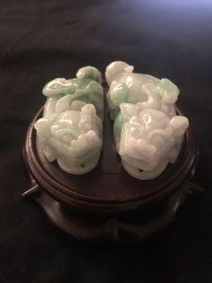 2 pc High quality Jade Tian Lu with Stand to Welcome prosperity!