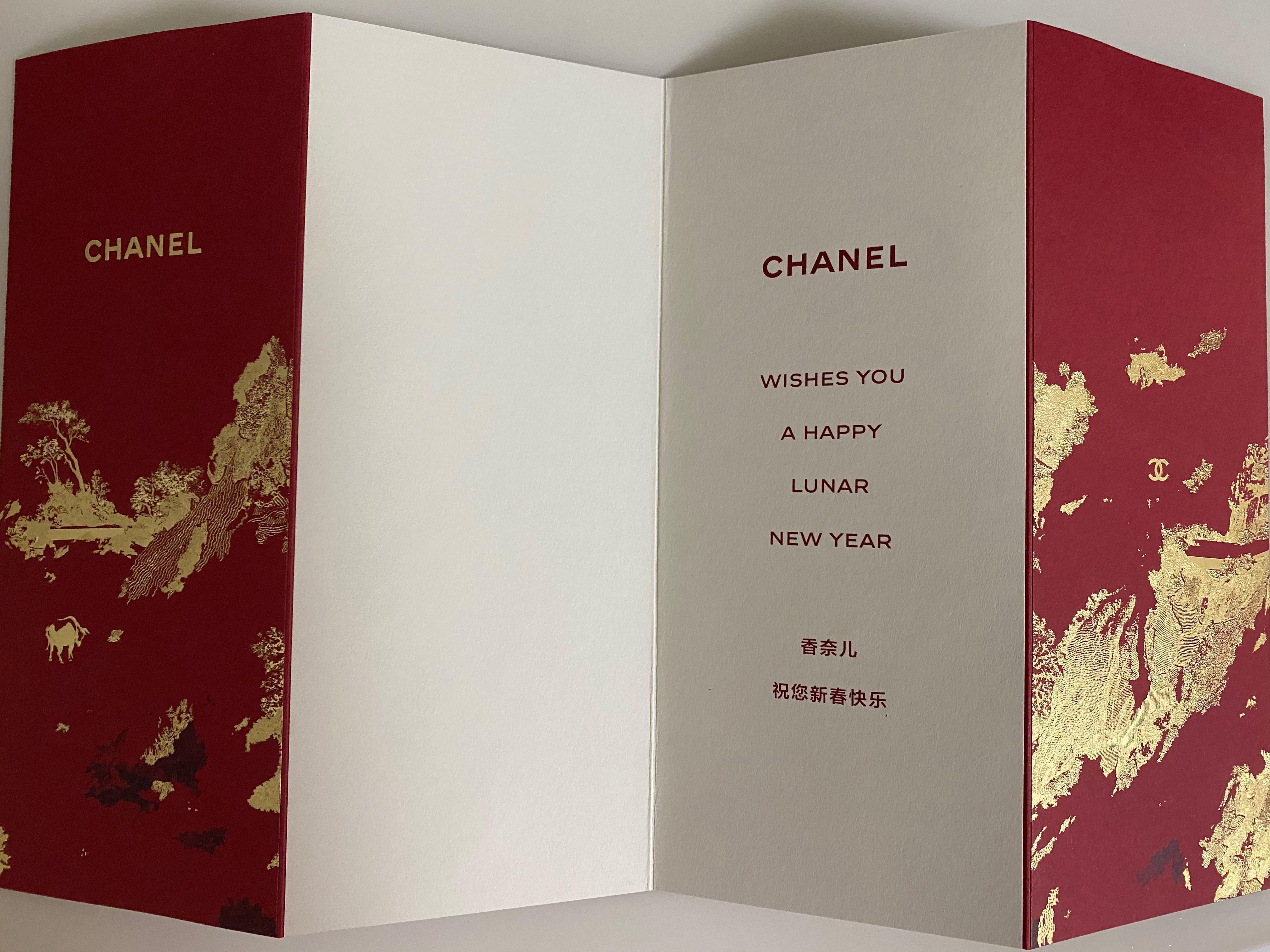 Chanel Chinese New Year Card (any year can use), Hobbies & Toys, Stationery  & Craft, Stationery & School Supplies on Carousell