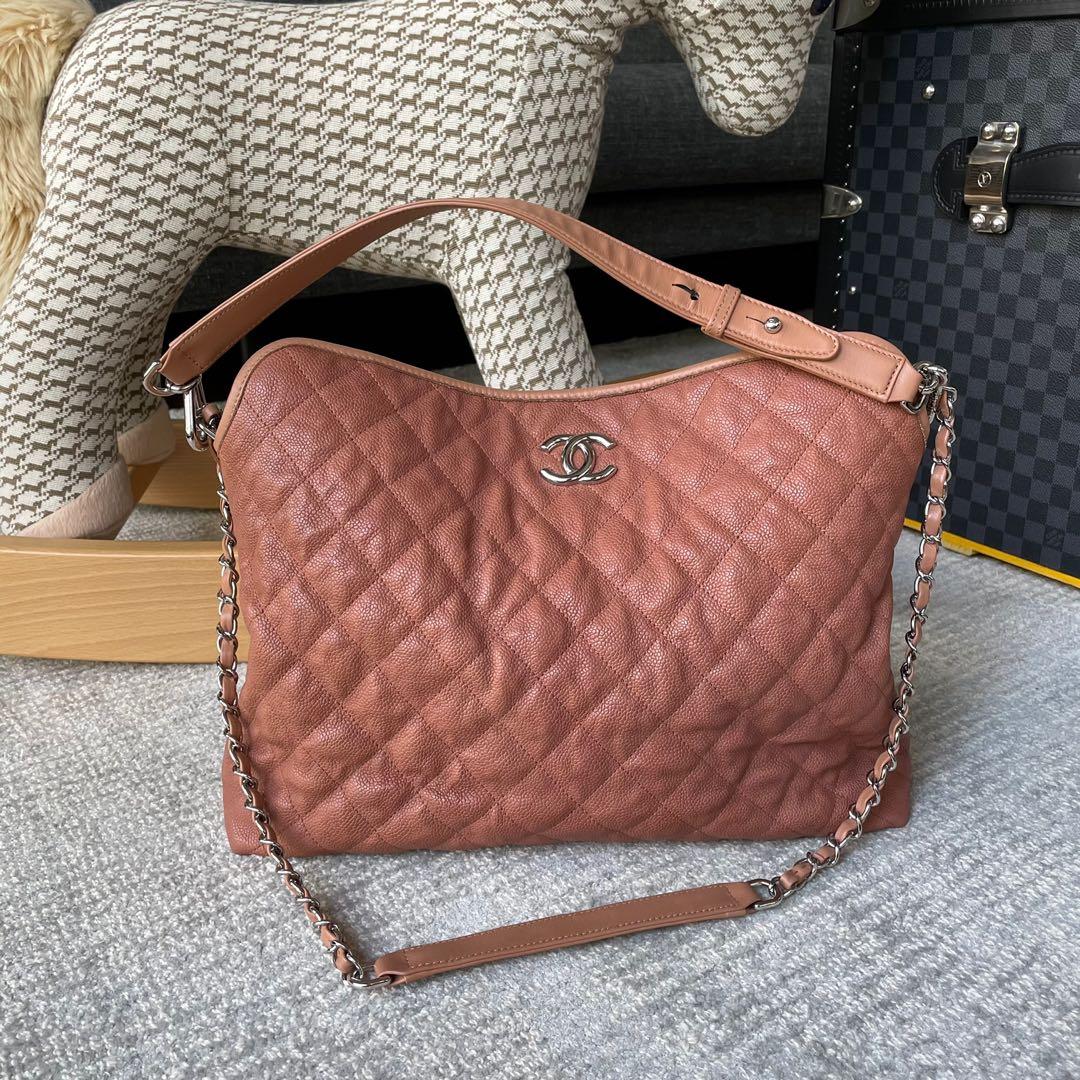 Chanel Button Up Calfskin Hobo Bag, Luxury, Bags & Wallets on Carousell