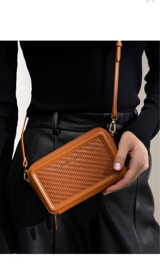 Charles and keith hotsell woven zip around wallet