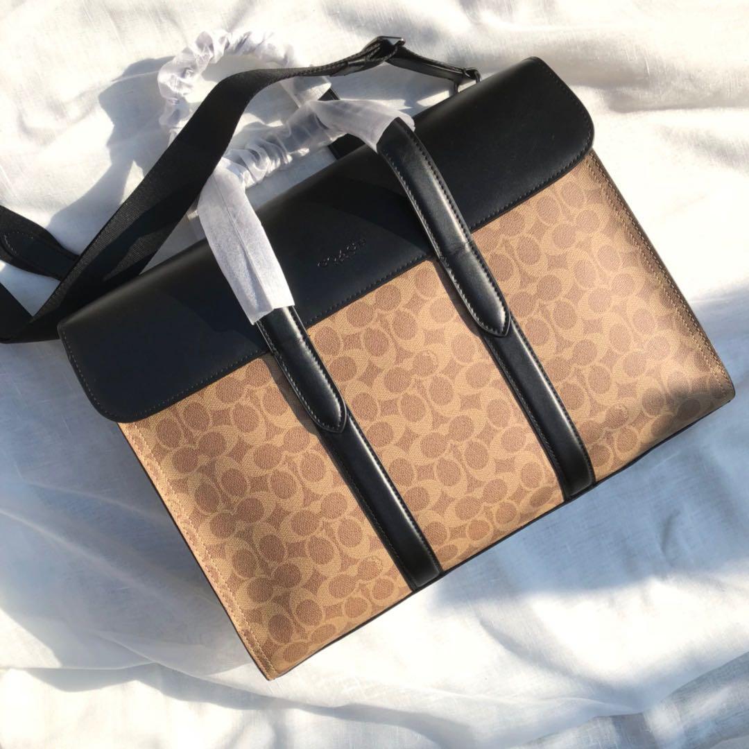 COACH METROPOLITAN PORTFOLIO IN SIGNATURE CANVAS