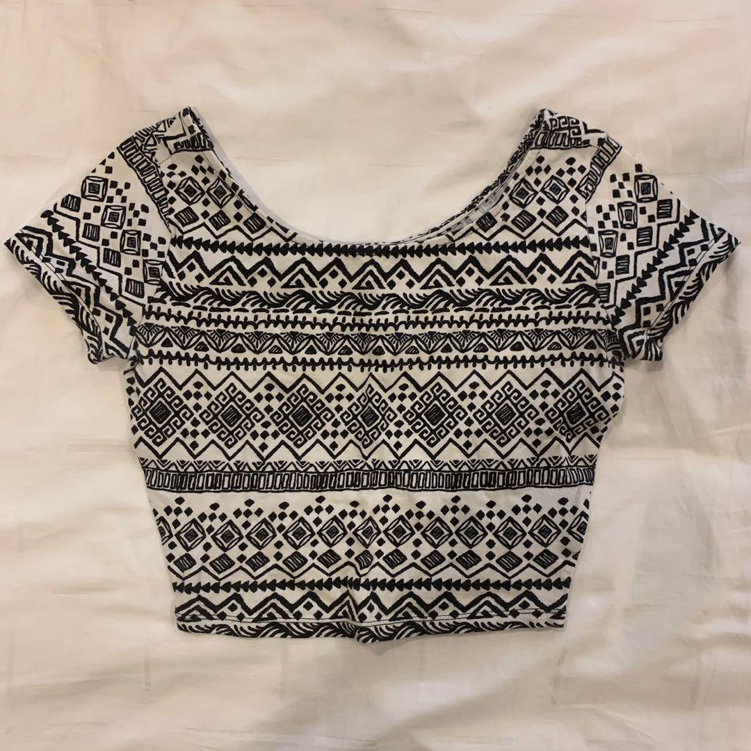 Aztec crop top hot sale