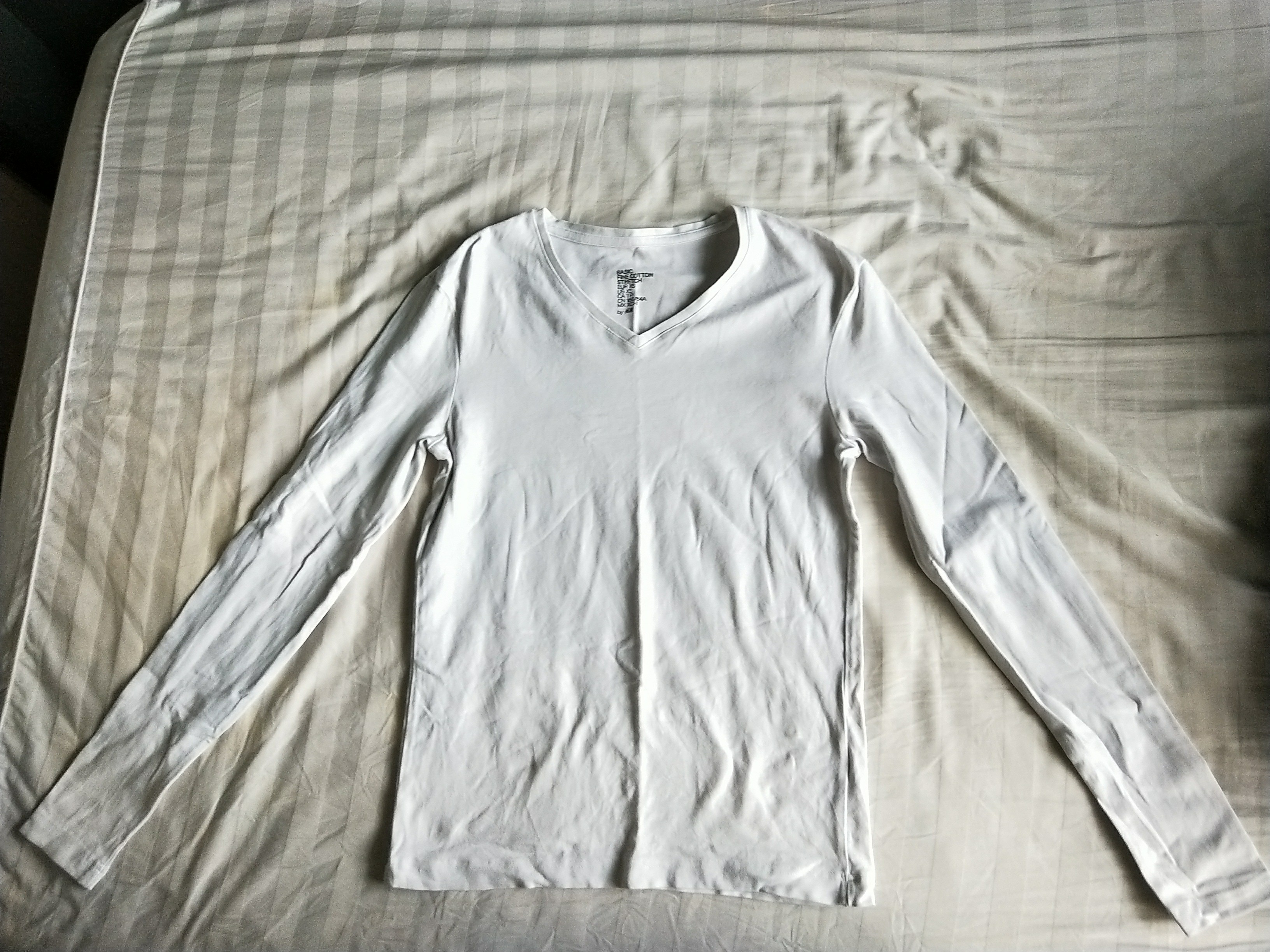 basic fine cotton stretch h m long sleeve