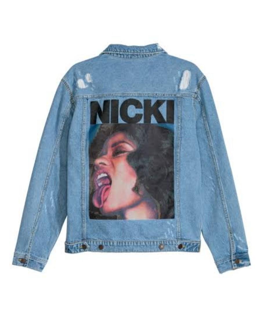 H M x Nicki Minaj Men s Denim Jacket Men s Fashion Tops Sets