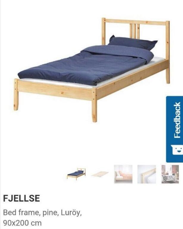 Ikea wooden shop single bed frame