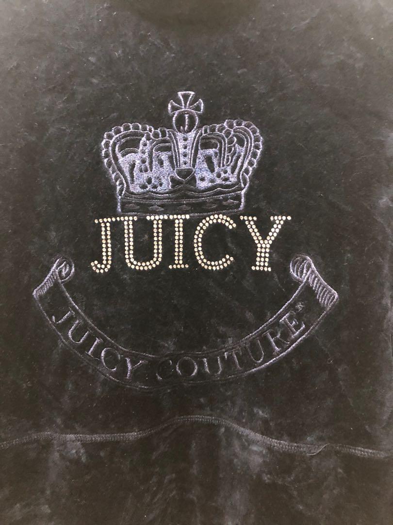 y2k juicy couture velour rhinestone jacket in navy blue, Women's ...