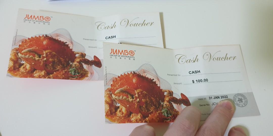 JUMBO *Cash Voucher*, Food & Drinks, Local Eats on Carousell
