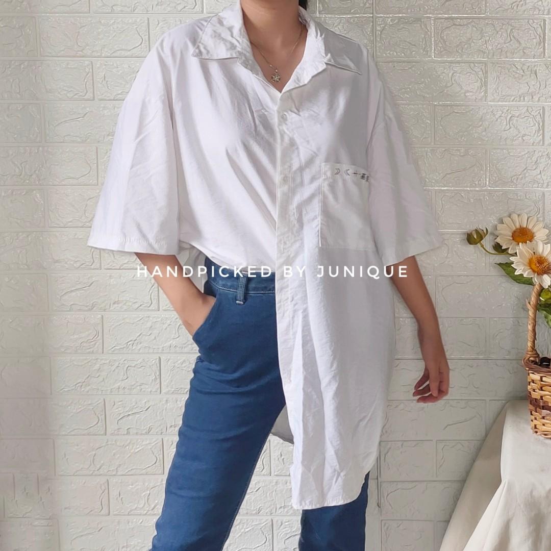 Oversized white outlet polo outfit