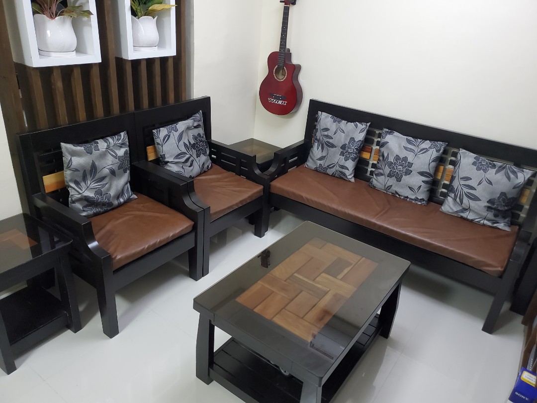 Mahogany sala outlet set designs