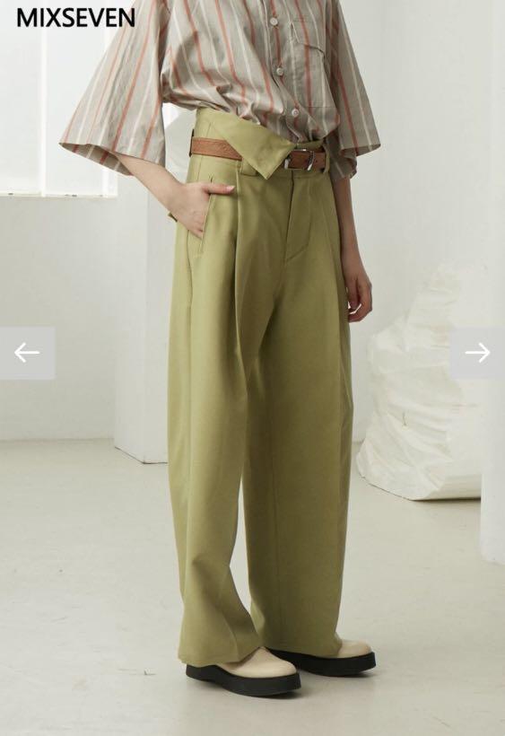 Green loose trousers Clearance