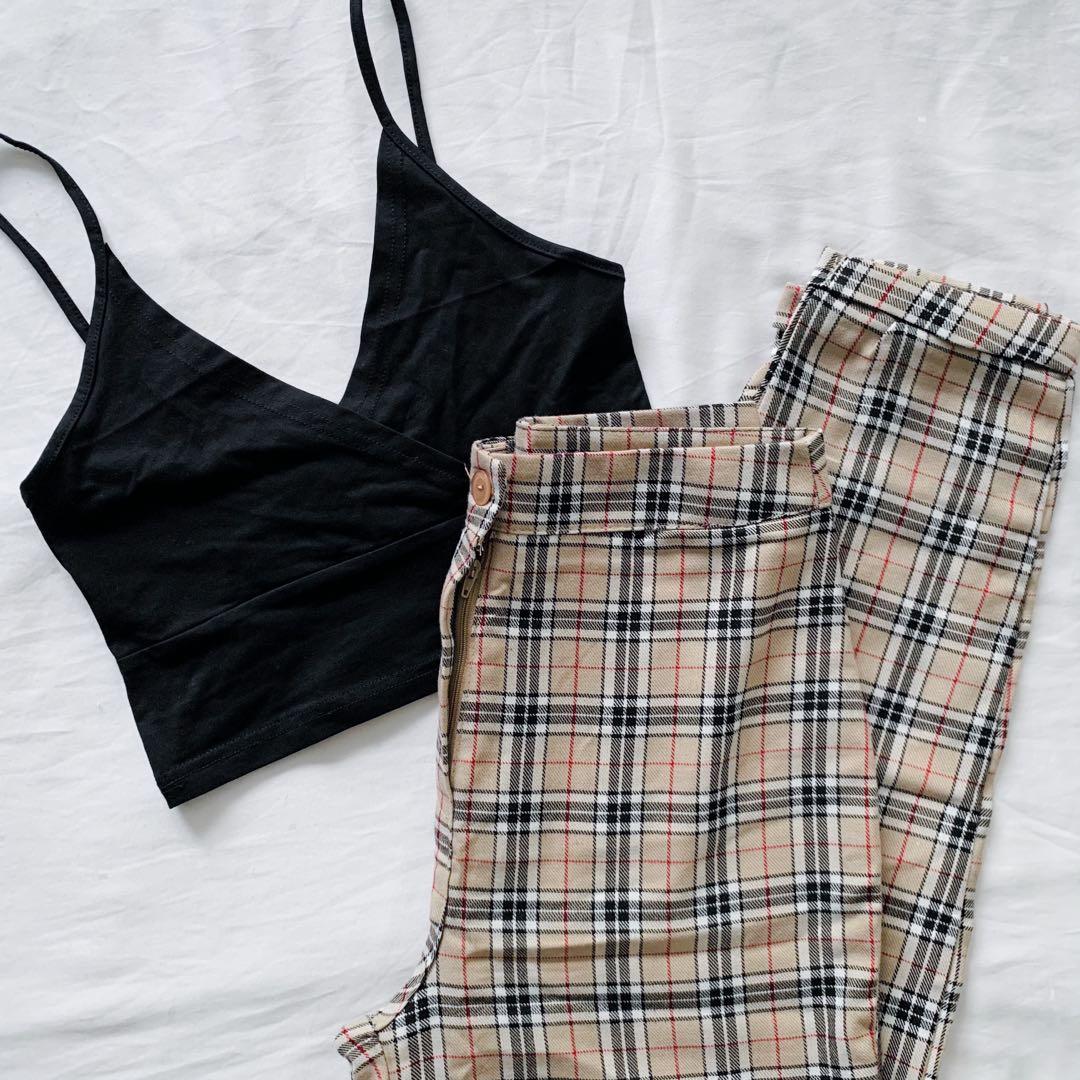 Burberry style trousers womens discount