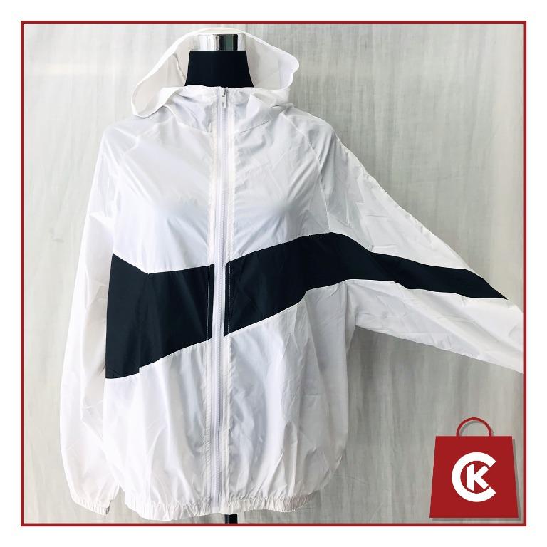 Nike swoosh windbreaker white Clearance