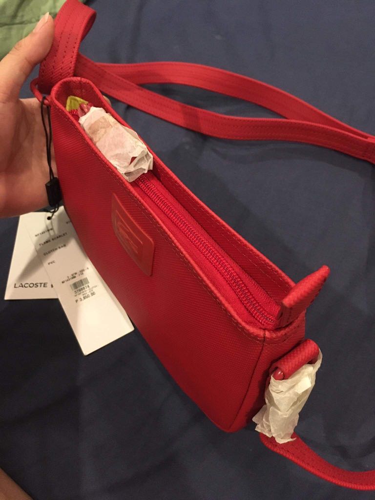 Lacoste red sling bag best sale