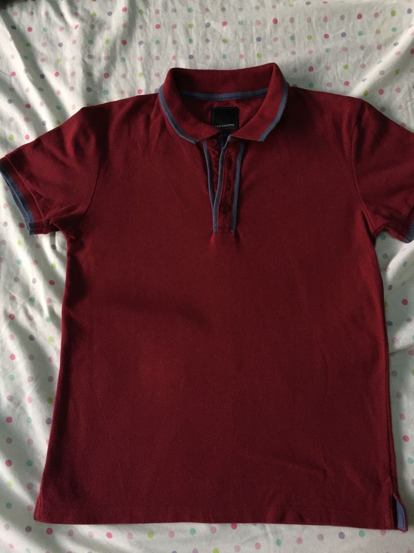 Penshoppe Maroon Polo Shirt