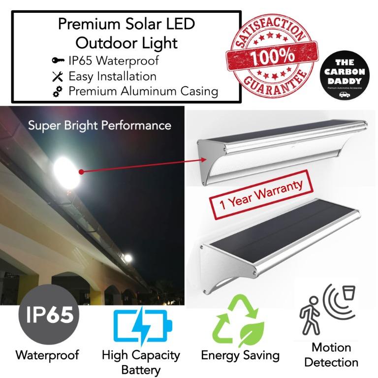 Premium Outdoor IP65 LED Solar light, Tags: Garden, wall, night, motion ...