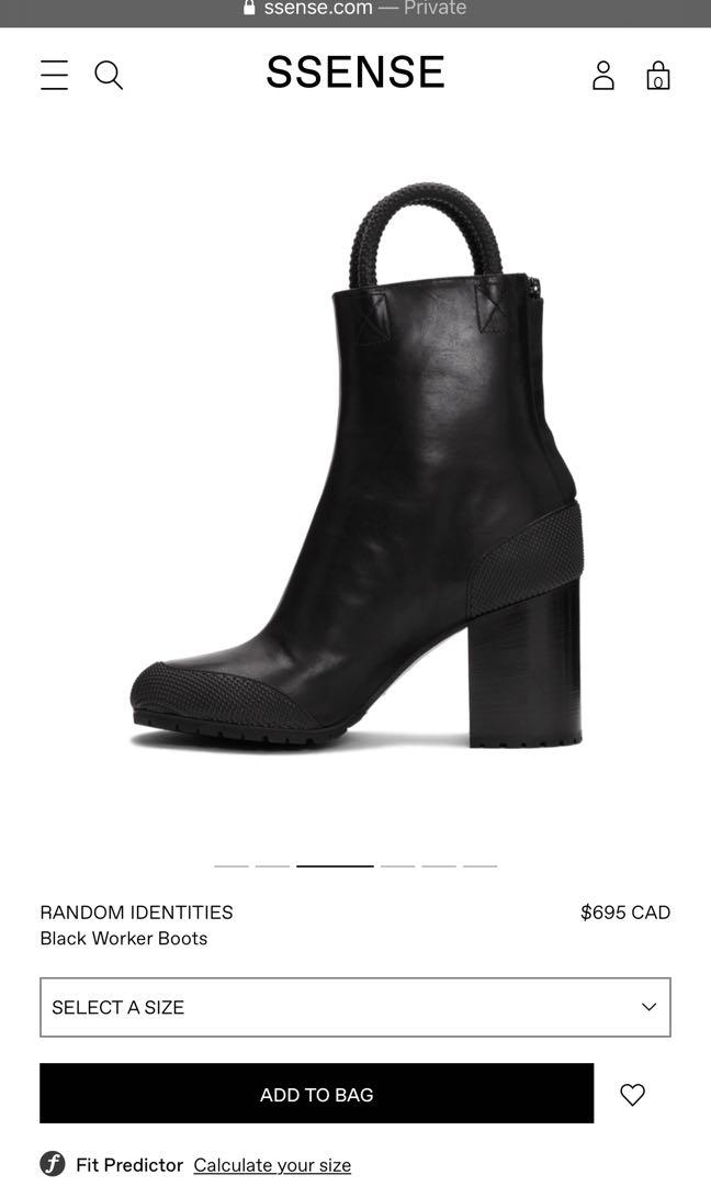 Random Identities Black Worker Boots Women s Fashion Shoes on Carousell