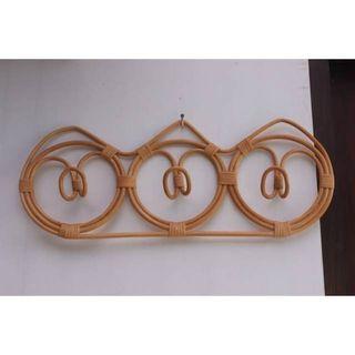 Rattan coat hanging