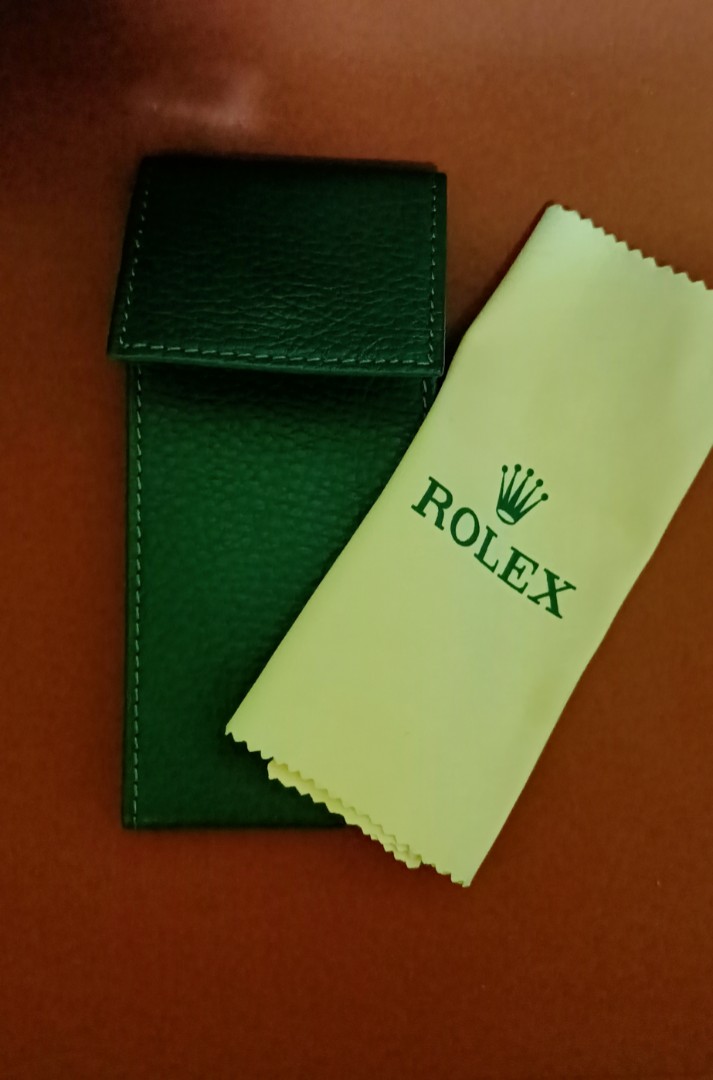 Rolex watch leather pouch with rolex cleaning cloth, Luxury, Watches on