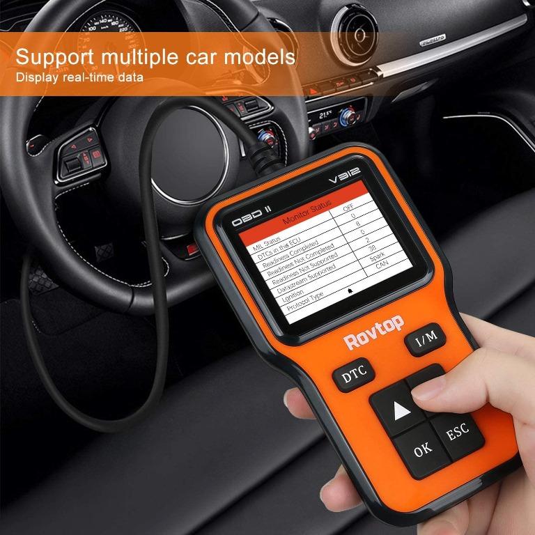 Rovtop OBD2 Scanner Code Reader Diagnostic Car Scan Tool for Checking ...