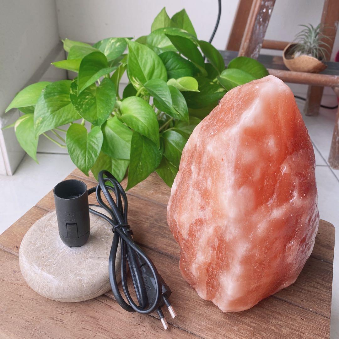 Salt Crystal Lamp Natural, Furniture & Home Living, Home Decor, Vases