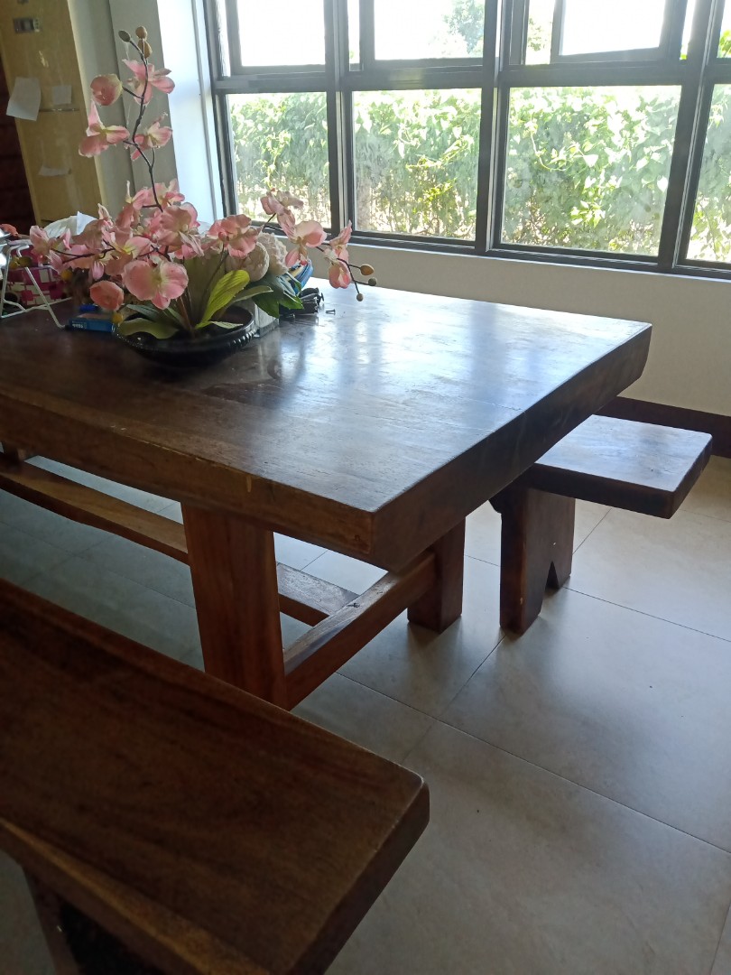 Solid wood table made of Narra, Furniture & Home Living, Furniture