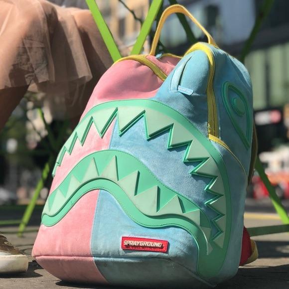 Sprayground Saweetie Shark Pastel Backpack. Unisex Bag. Laptop Bag. Mens Womens