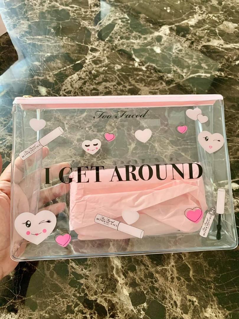 too faced i get around travel bolsa