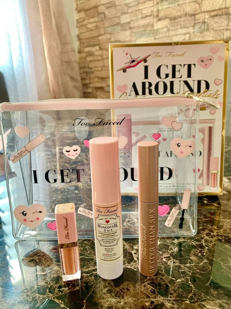 too faced i get around travel bolsa