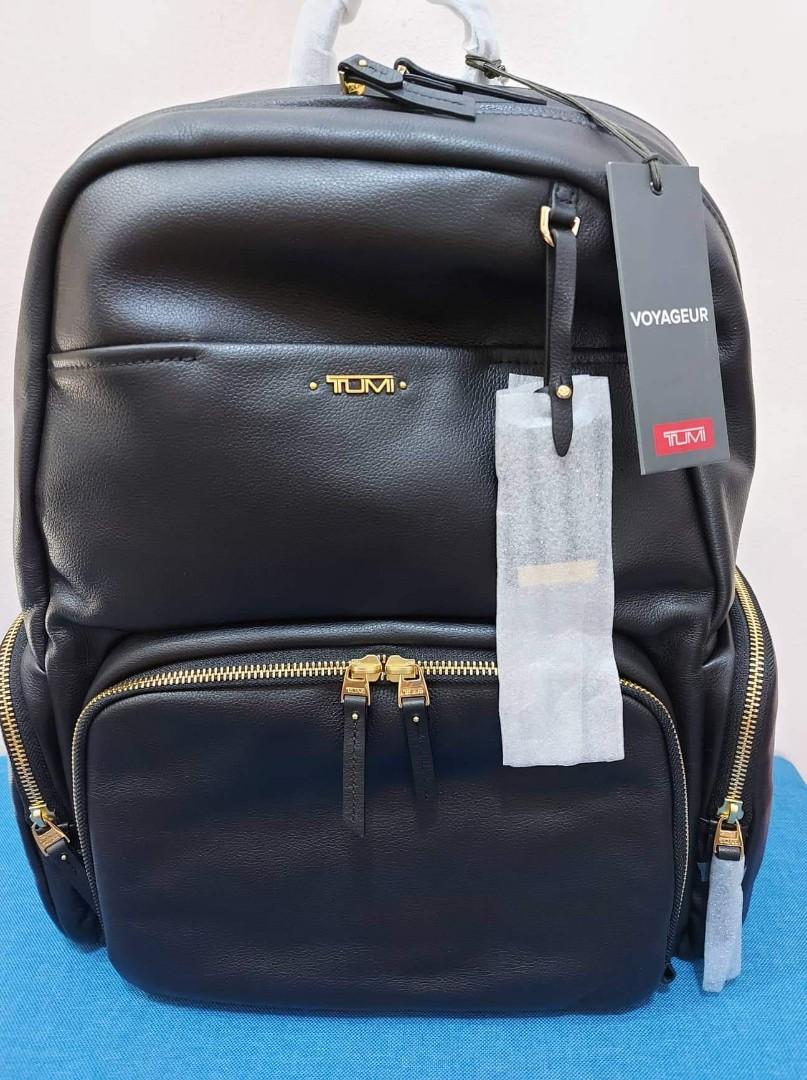tumi calais backpack leather