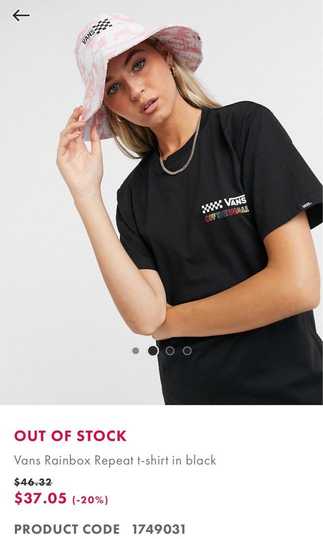 Vans Rainbox Repeat T Shirt Black