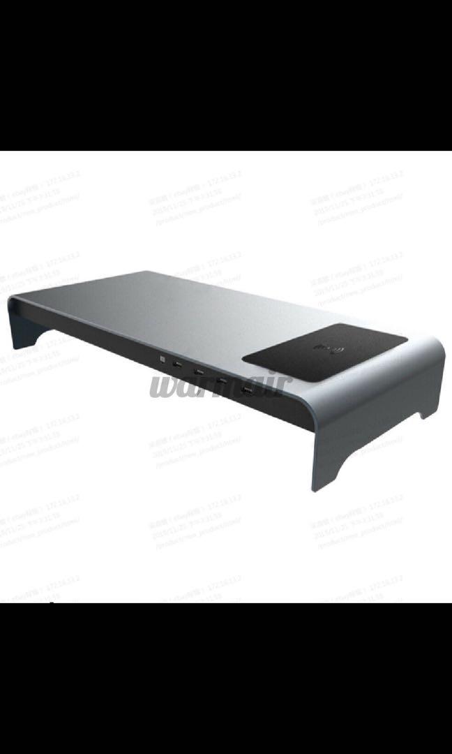 Vaydeer USB 3.0 Aluminum Monitor Stand Metal Riser Support Transfer Data  and Charging,Keyboard and Mouse Storage Desk Organizer up to 27inch for  Laptop,Computer,Notebook,MacBook,PC (Black)……… : : Computers &  Accessories
