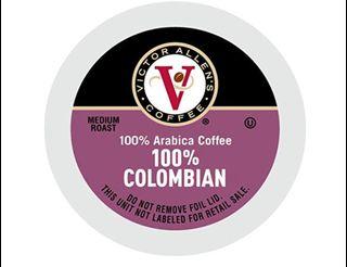 Victor Allen's Coffee K Cups, 100% Colombian Single Serve Medium Roast Coffee, 5 pods