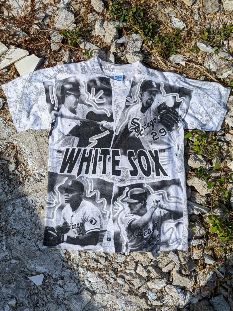 Vintage 90s Chicago White Sox MLB Full Print Tee Men s Fashion