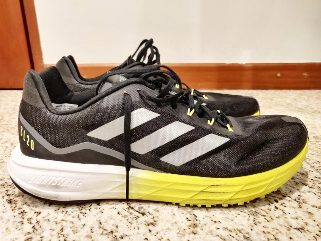 Adidas SL20 v2 (M), Black/Yellow, US8.5, Men's Fashion, Footwear, Sneakers  on Carousell