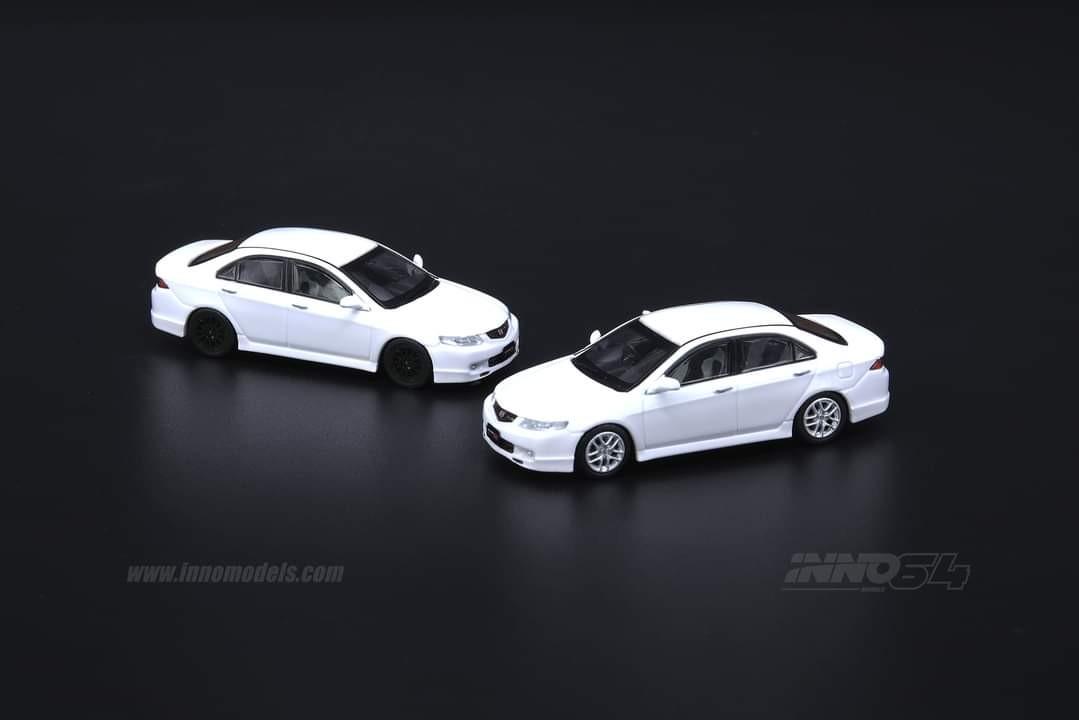 2021 INNO64 Honda Accord EURO-7 CL7 Pearl White W/ extra Wheels & Decals 1:64