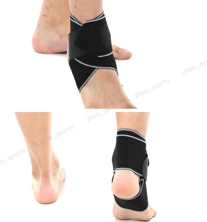 1 piece Adjustable Ankle Support Wrap with Silicone stripe Fitness Gym  Compression Ankle Strap #1527, Health & Nutrition, Braces, Support &  Protection on Carousell
