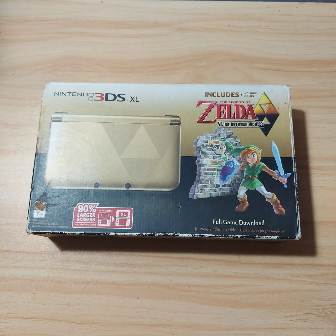 3DS XL Limited Edition Triforce Gold Zelda US Complete, Video Gaming