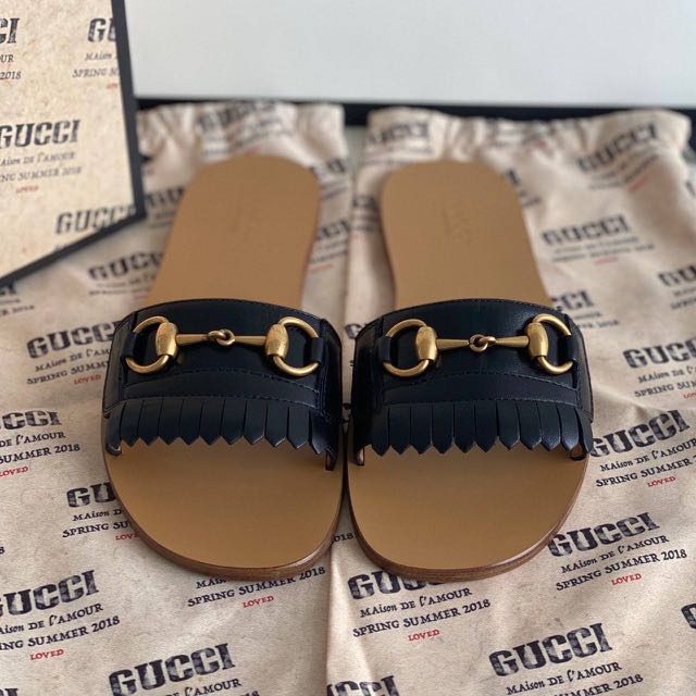 AUTHENTIC GUCCI FRINGE HORSEBIT SANDAL EU36.5 READYSTOCK