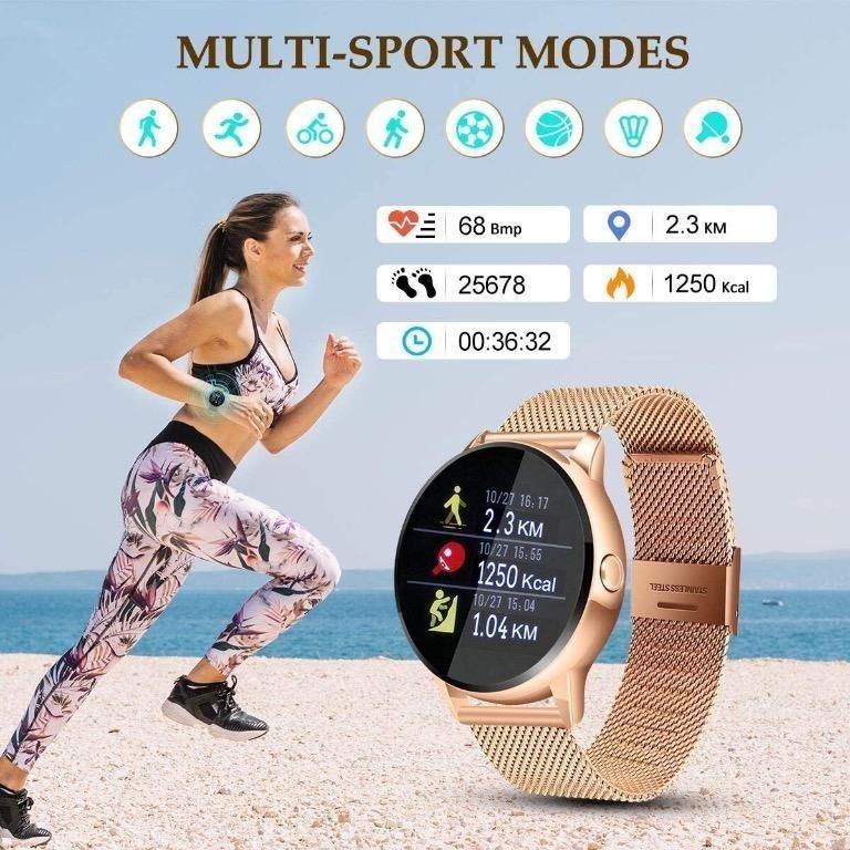 NEW Smart Watch EIVOTOR Fitness Activity Tracker Touch Screen Bluetooth Smartwatch IP68 Waterproof Sports Watch with Heart Rate Pedometer Step Counter Sleep Monitor for Men Women Android iOS Mobile