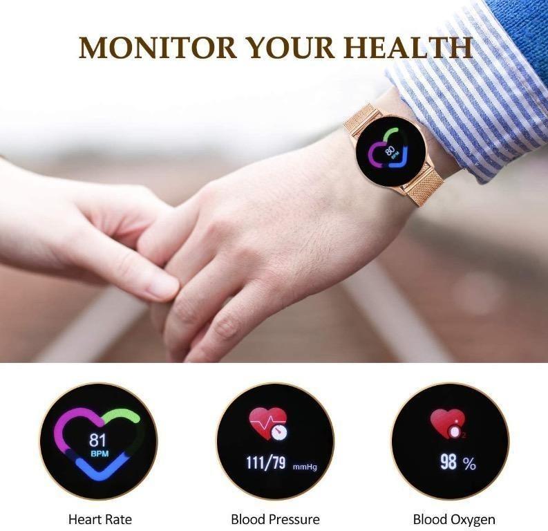 NEW Smart Watch EIVOTOR Fitness Activity Tracker Touch Screen Bluetooth Smartwatch IP68 Waterproof Sports Watch with Heart Rate Pedometer Step Counter Sleep Monitor for Men Women Android iOS Mobile