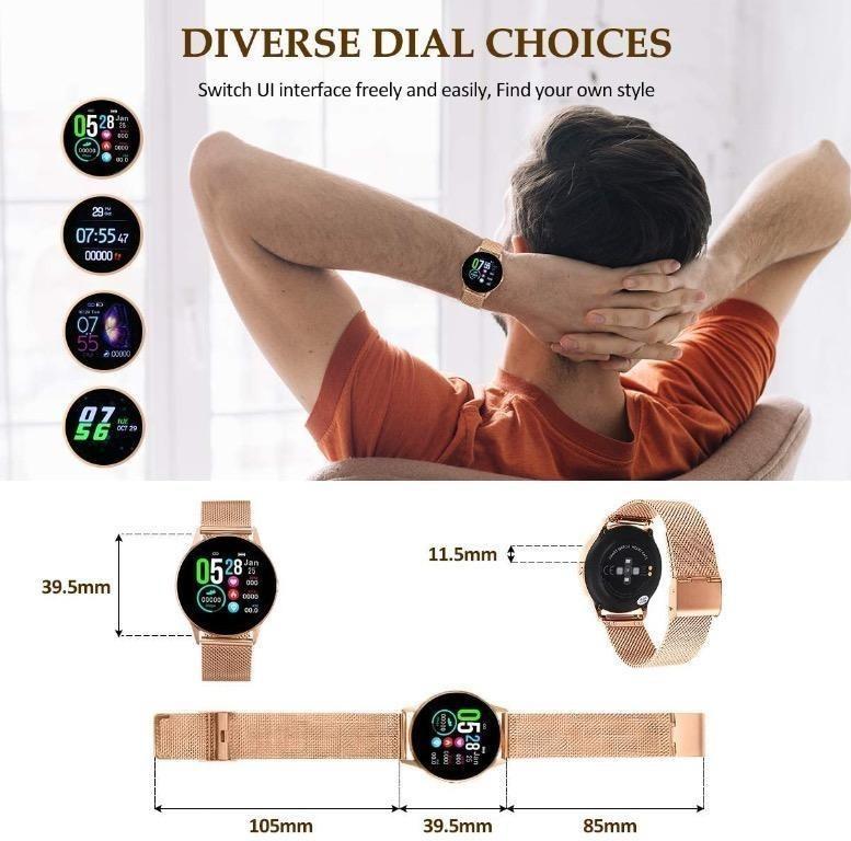 NEW Smart Watch EIVOTOR Fitness Activity Tracker Touch Screen Bluetooth Smartwatch IP68 Waterproof Sports Watch with Heart Rate Pedometer Step Counter Sleep Monitor for Men Women Android iOS Mobile