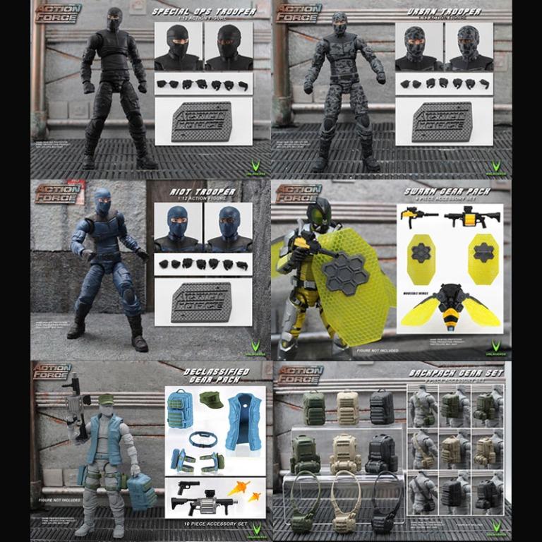 Action Force Special Ops Urban Riot Trooper Declassified Swarm Backpack