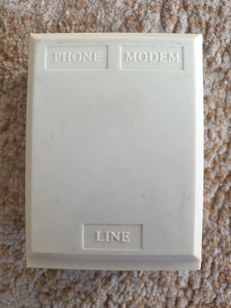 ADSL Splitter / Telephone Line Filter (Category: Cables & Adaptors) located in Pasig City. Submitted by 09278778509 (Listing ID 1071587766, Image 2). Description: Rarely used ADSL Plug with two free RJ11 (phone) cables..