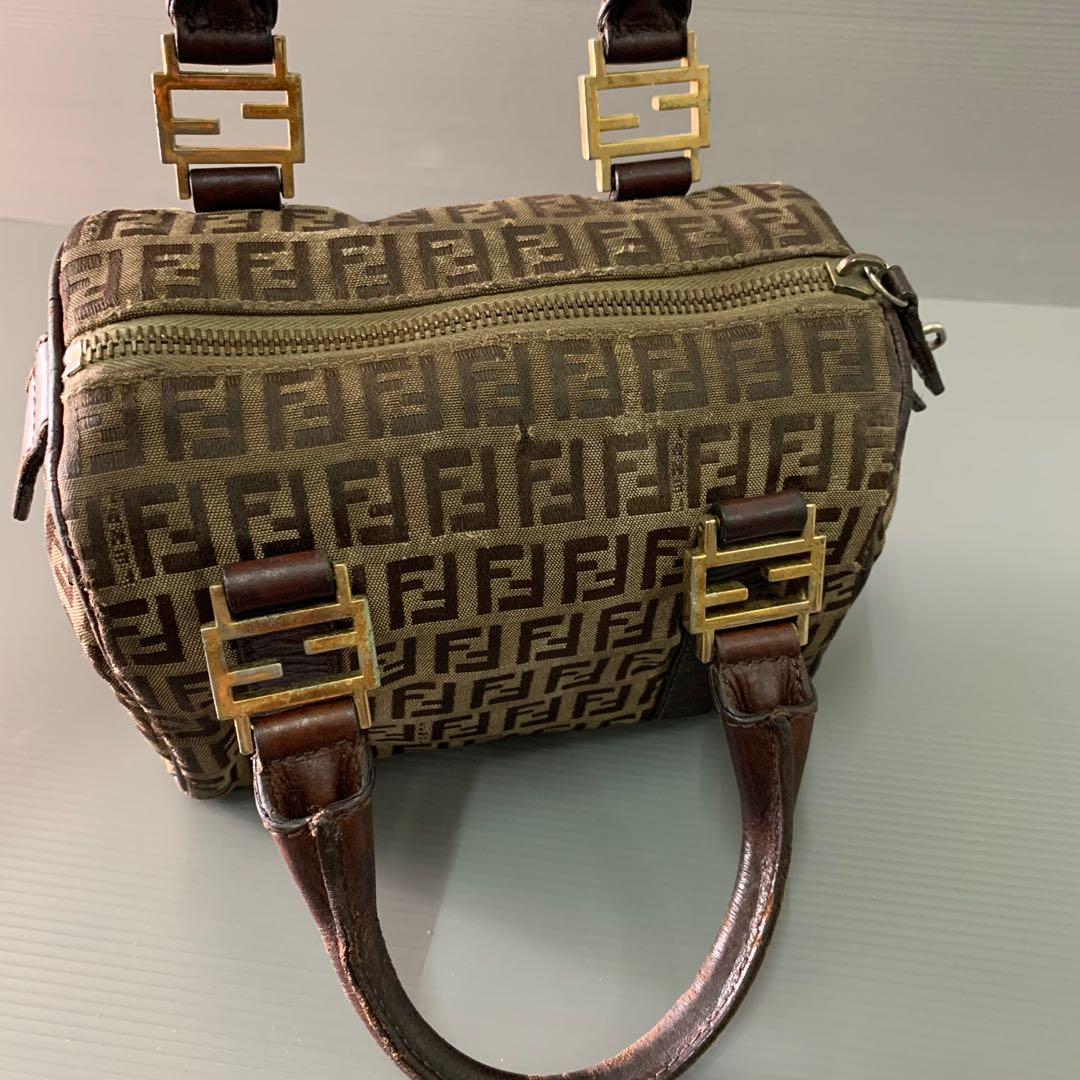 Authentic Fendi Zucca Mini Speedy Bag, Women's Fashion, Bags